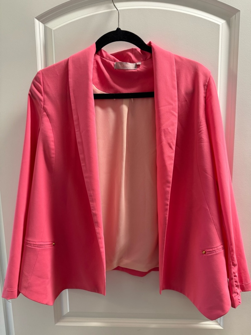 Harper Hot Pink Open-Front Blazer